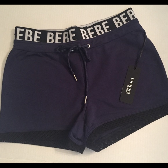 NWT bebe Sport Shorts - Blue, Size Small - Picture 1 of 1